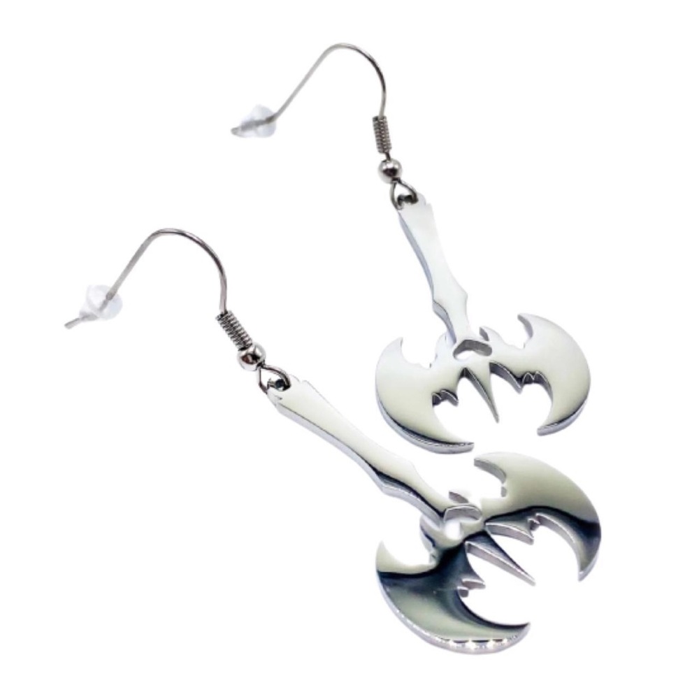 ☆ Silver Mini Hatchet Earrings 🪓 ☆